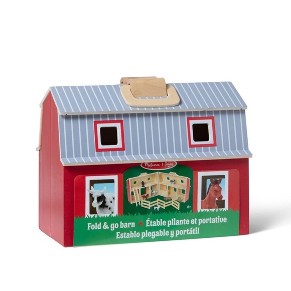 Melissa & Doug Fold & Go Set Gioco In Legno 36 Pezzi Con Recinto - In Omaggio Mini Pad Scratch Art - 2